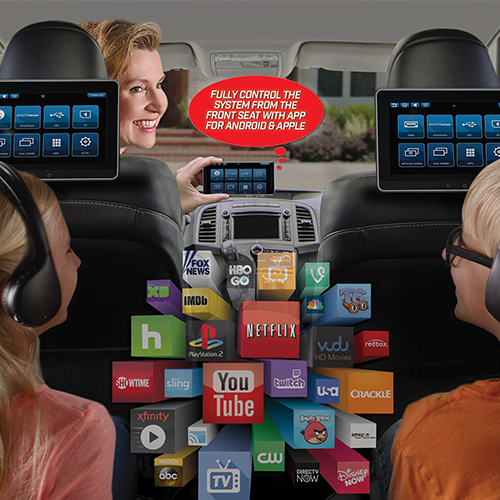INVSBA1 - Universal In-Vehicle SmartTV Seat-Back System